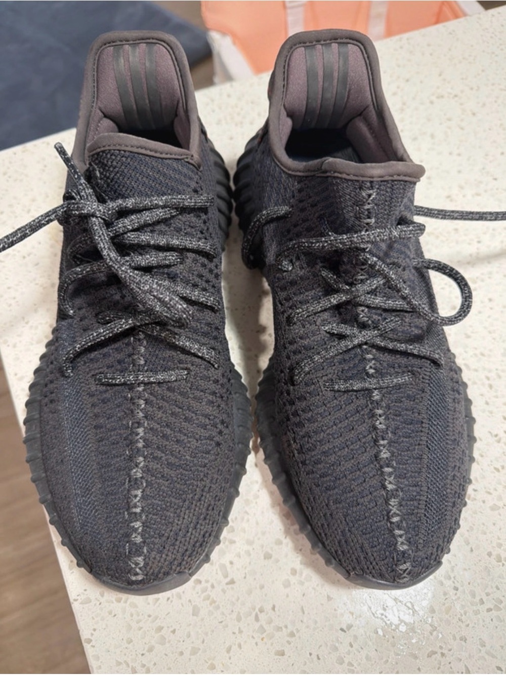 Yeezy Boost 350 V2 Men's Black Athletic Sneakers